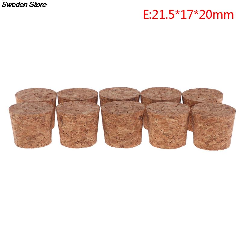 10pcs Wood Wine Glass Bottle Stopper Kettle Pudding Container Cork Cap Burette Buret Tube Lid: E