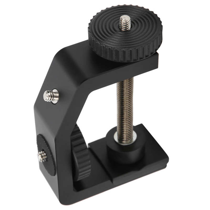 ball head tripod head Desk Camera Mount Stand Aluminum Tabletop Desk C Clamp Light Stand with 1/4in Screw head ballhead