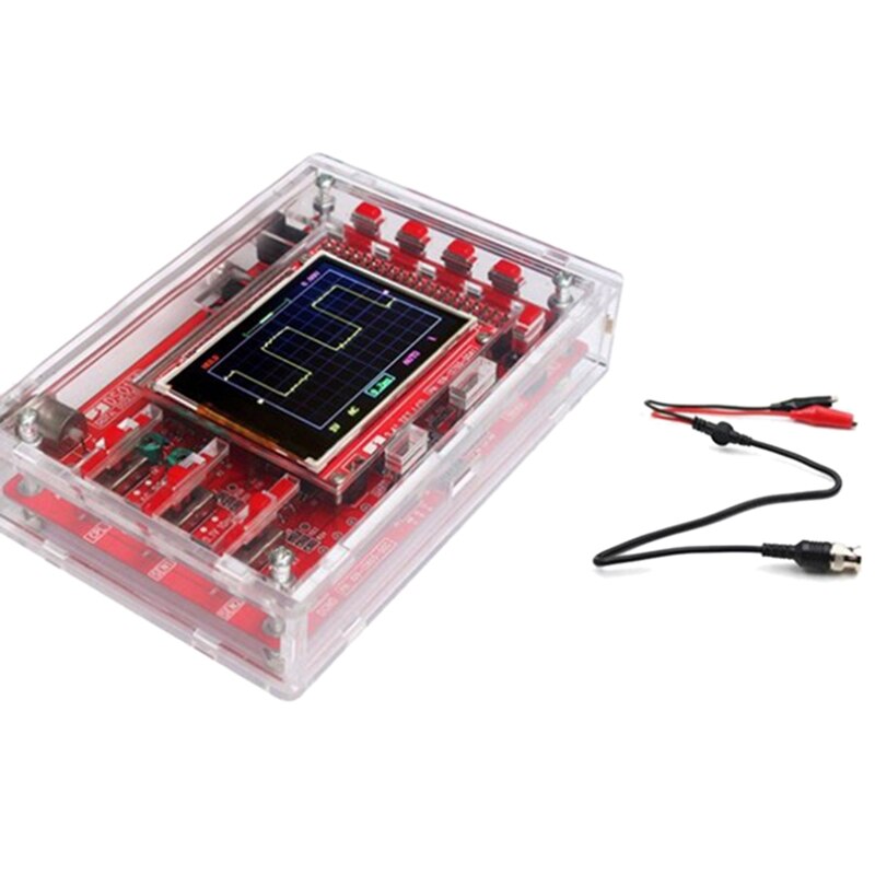Dso138 Oscilloscope Kit Diy Learning Kit Handheld Pocket Digital Oscilloscope Kit Smd Soldering + Acrylic Diy Case: Default Title