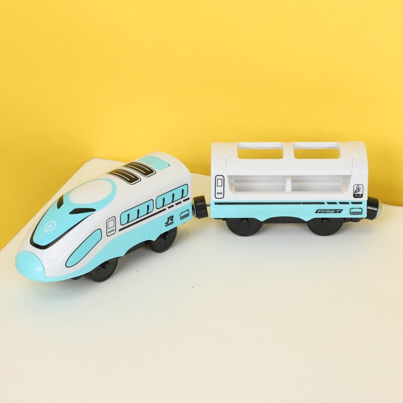 Houten Tracks Magnetische Rail Auto Speelgoed Voor Kinderen Elektrische Rc Auto Met Licht En Geluid Magnetische Trein Speelgoed Voor Kinderen: CAR 8