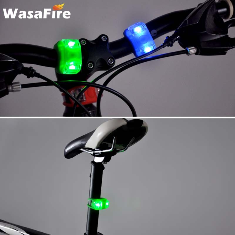 Mini silikone led cykellys styr hjul cykel for baglygte mtb baglygter nat advarsel pandelampe cykel baglygte