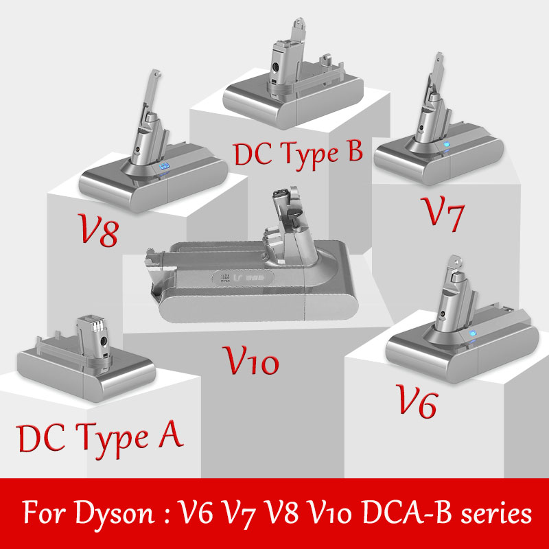 per Dyson V6 V7 V8 V10 tipo A/B 28000mAh batteria di ricambio per aspirapolvere portatile senza cavo Dyson