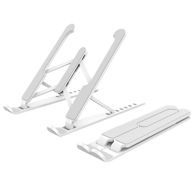 Opvouwbare laptopstandaard, draagbare ondersteuningsbasis, notebookhouder voor hp computer, koelbeugel, riser: Wit