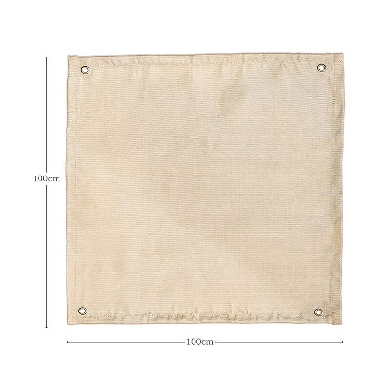 Menfly camping palonestomatto kannettava palonkestävä lasikuitu sammutuspeite kangasmatto megaterminen grillausalusta: 100 x 100cm