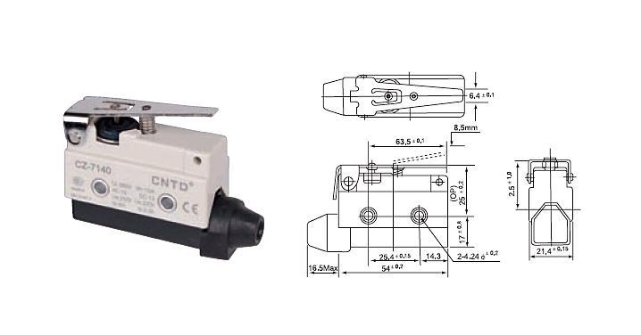 Microinterruptor CNTD CZ-7140 Original de /interruptor de límite carcasa exterior cubierta con plástico intensivo/resistente al agua/resistente al aceite