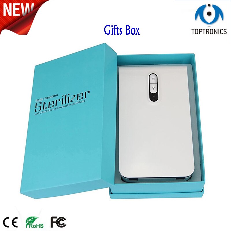 Toptronics de carga de teléfono y USB para el hogar desinfectante UV para Smartphone reloj pulsera ropa interior cepillo de dientes