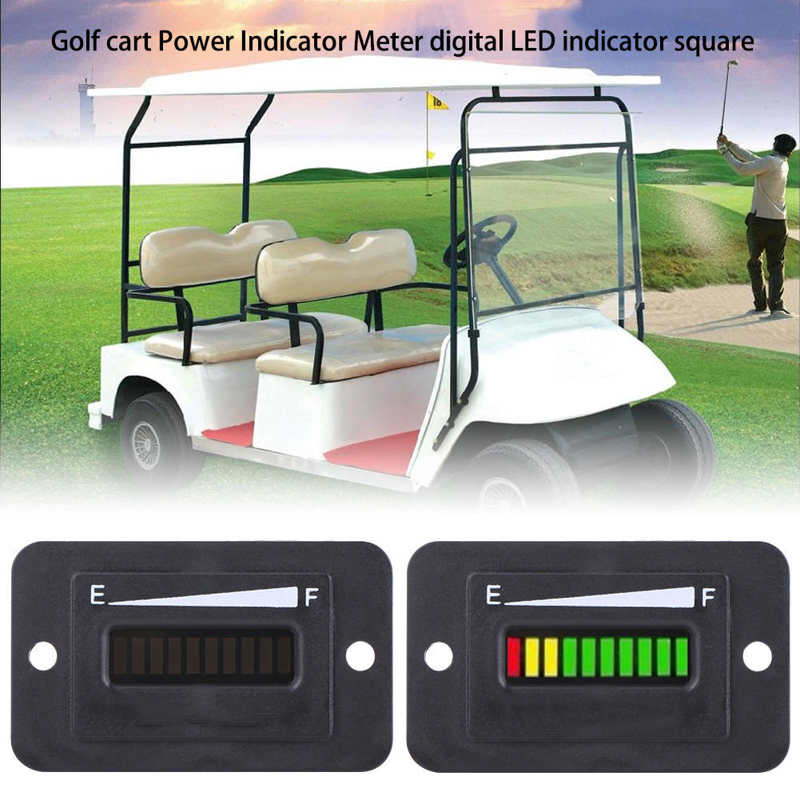 12V/24V/36V/48V LED Digital Battery Indicator Meter Gauge for Cart: 24V