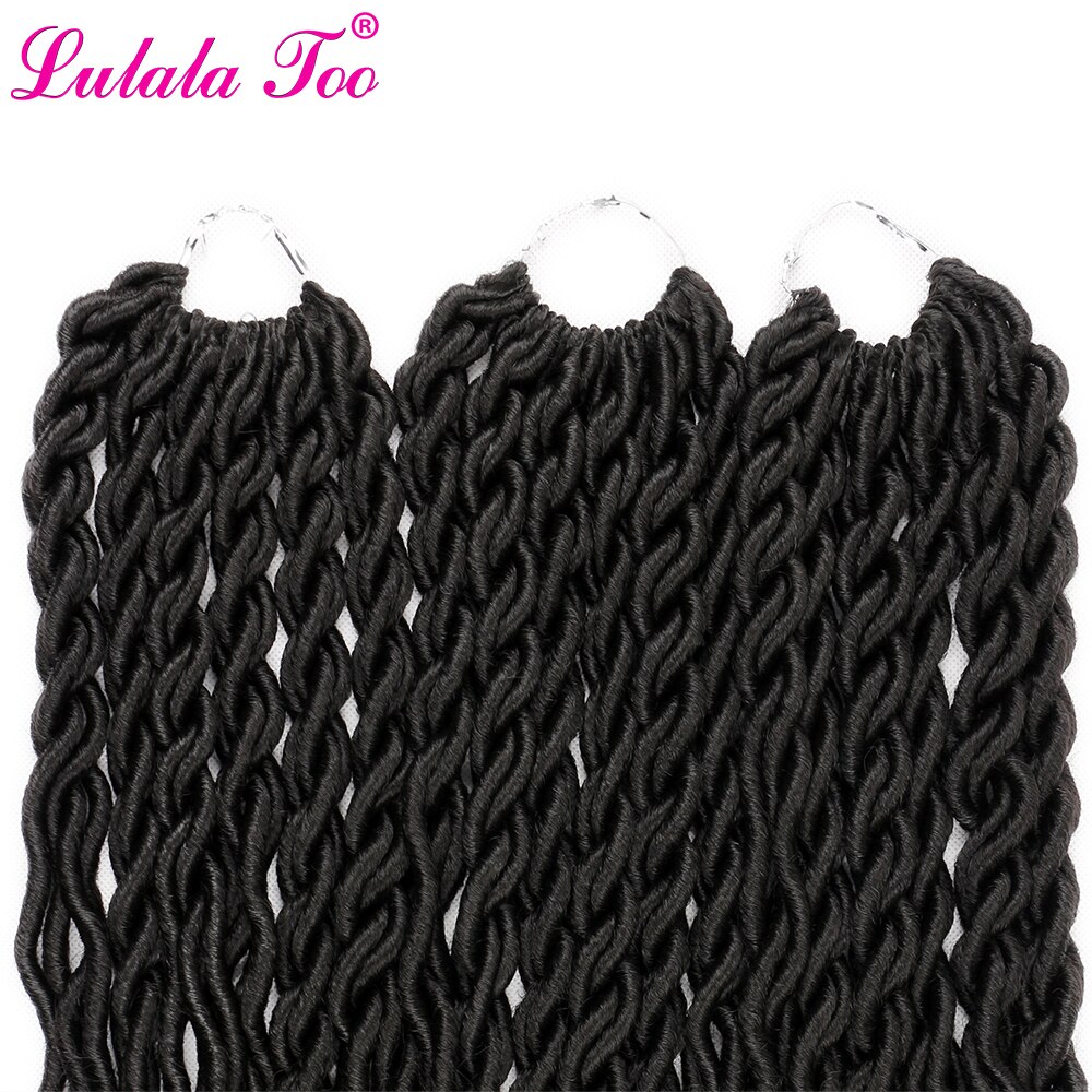 Faux Locs Curly Crochet Braid Hair 18inch 24 Strands Bohemian Ombre Braiding Hair Extensions Synthetic Crochet Hair for Women