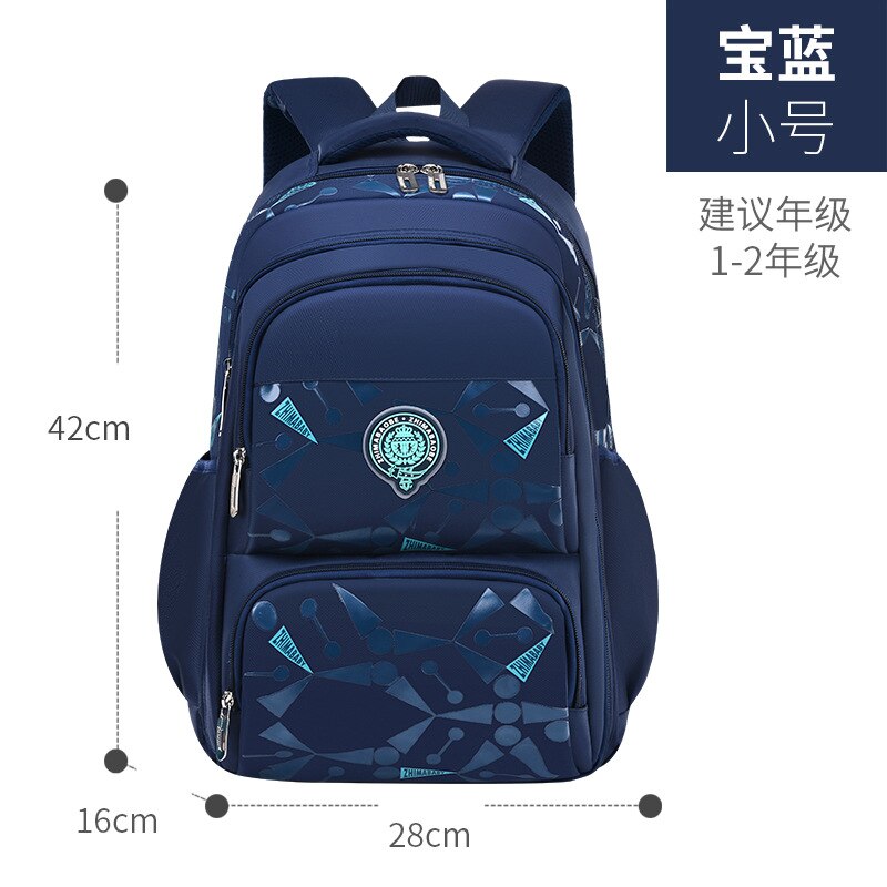 Wasserdichte kinderschulrucksäcke für mädchen und jungen, grundschulrucksäcke, orthopädische rucksäcke, schultaschen, kinderrucksack: Klein blau