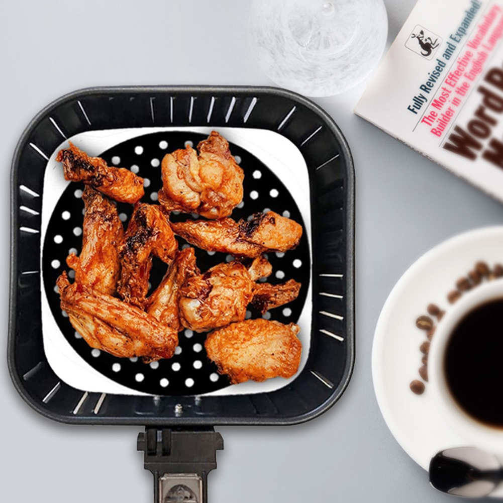 1PC Reusable Square Round Air Fryer Silicone Non-stick Durable Pad Scale Kitchenware Air Fryer Pot Mat Kitchen Accessories
