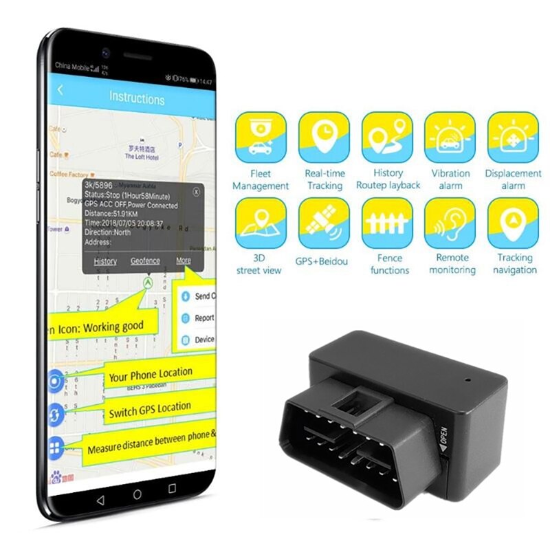 OBD GPS Car Tracker Vehicle Tracker and Monitoring System for Auto for Car