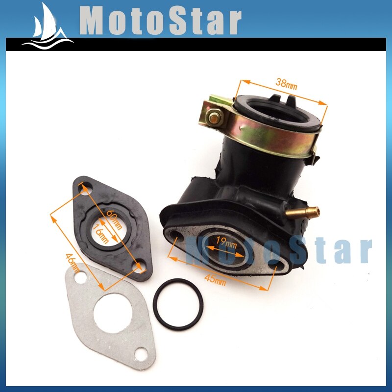 Kit de juntas de tubo de entrada del colector de admisión del motor para carburador GY6 50cc, SUNL, Baotian, Znen, Jmstar, Scooter chino