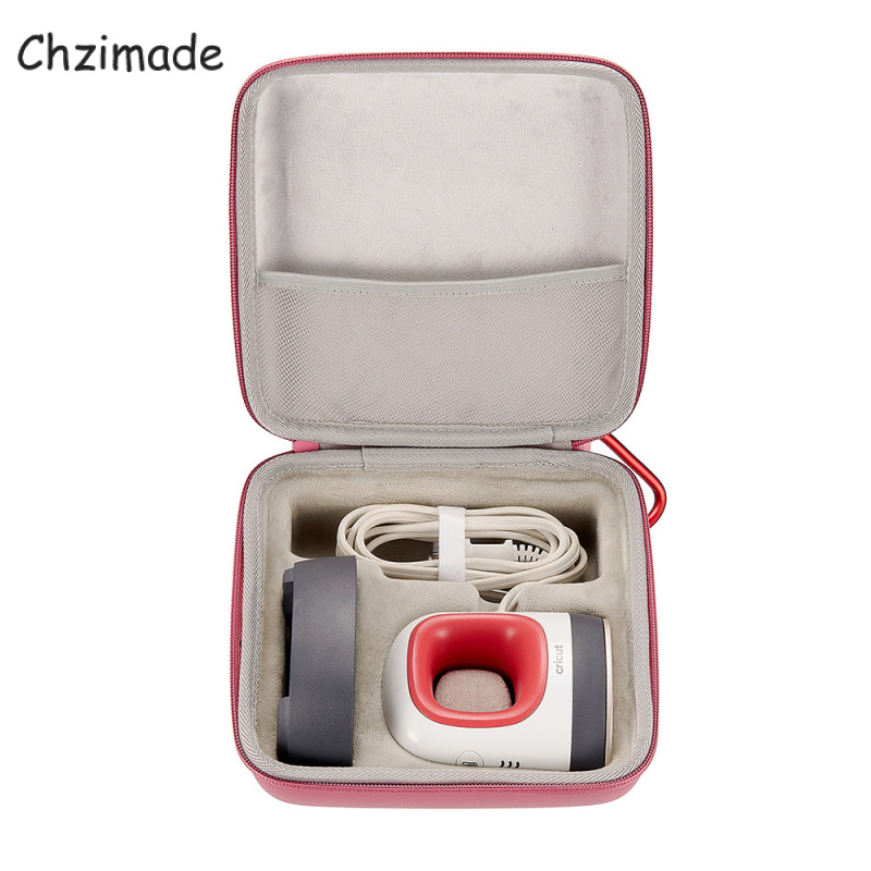 Chzimade Pink Color Portable Carrying Case For Cricut Easy Press Shockproof Hard Storage Bag Mini Heat Press Machine Accessories