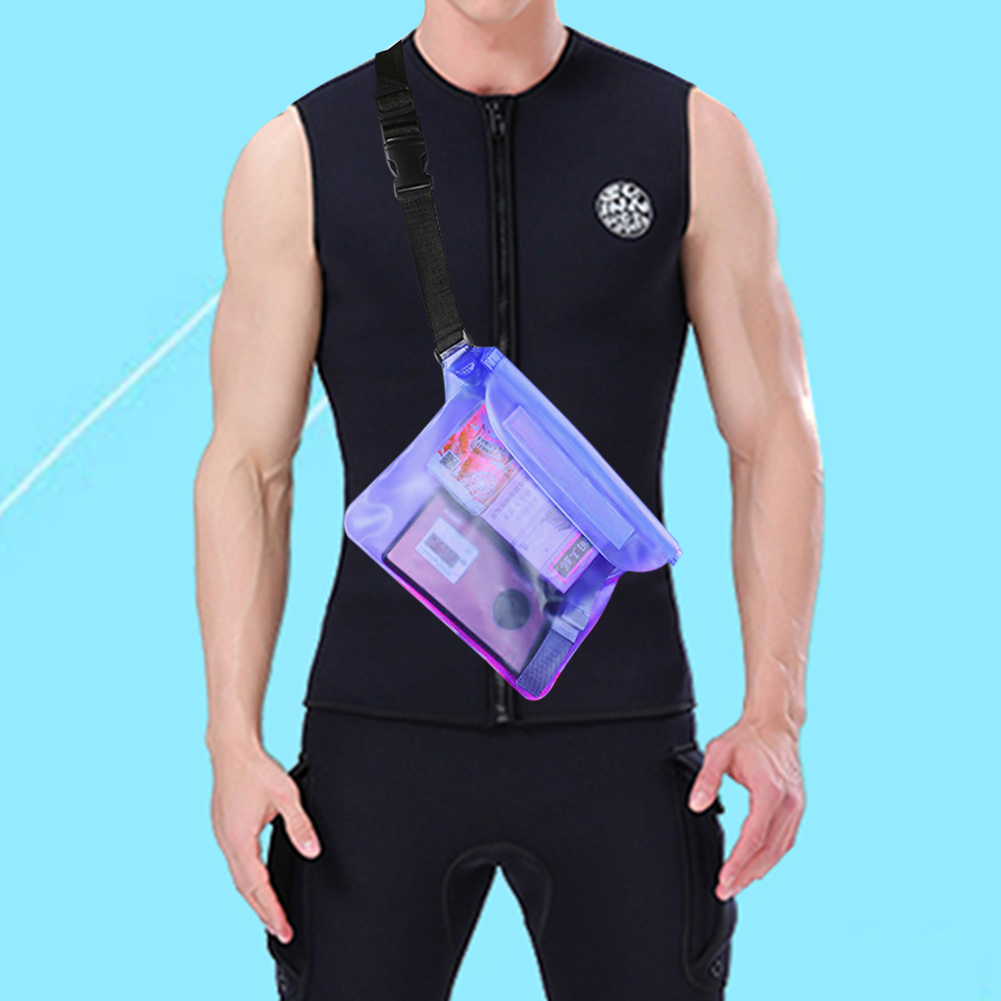 Swimming Waist Bag Waterproof Sealing Underwater Bag Large Capacity Underwater Mobile Phone Bag for Beach Boat Sports