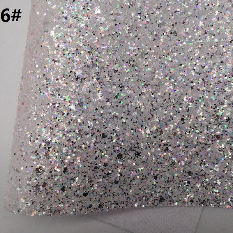 1pc 21 x 29cm dikke glitterleer met sterren en hartjes voor het maken van strikken accessoires leosyntheticodiy  t113: 6