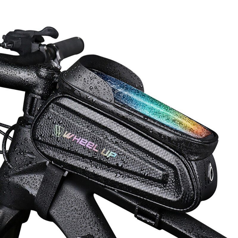Cykelramme tasker cykeltelefontasker vandtæt toprørmonteret styr opbevaringspose cykeltelefonholder