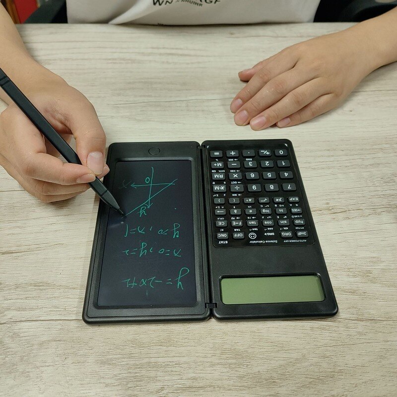 Rekenmachine Fold Science Calculator Schrijfblok Met Liquid Crystal Schrijfblok Student Tekening Pad Studie En Werk