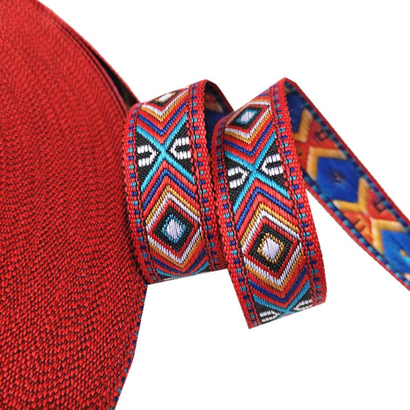 Cintas de Jacquard geométricas para ropa, cintas decorativas, accesorios de costura DIY, 15 yardas, 1,5/1,8 cm, AP374