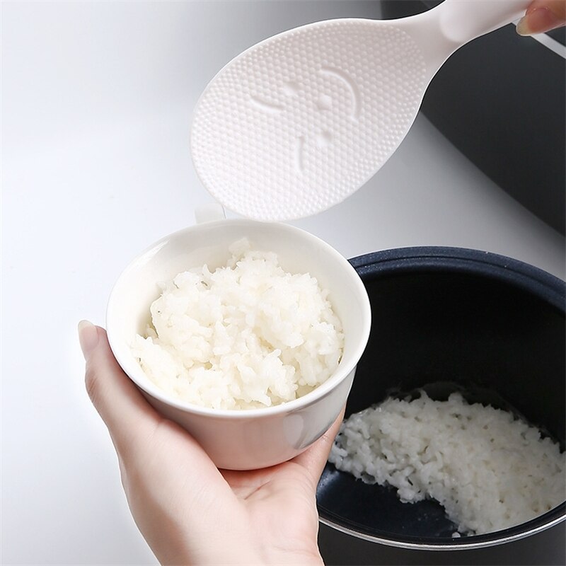 Stående ris ske scoop med smil ansigt non stick padle måltid madlavning værktøj køkken bordservice tilbehør til kæledyr mad måling