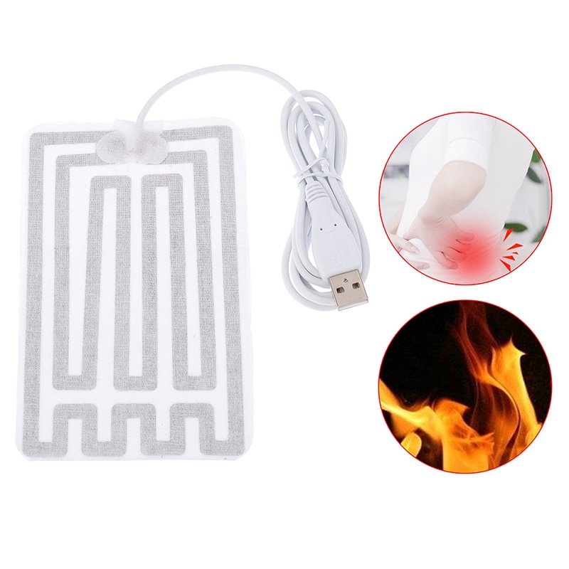 Electric Heat Mat Winter Warm Waist 5V Carbon Fiber Heating Pad USB Film 8*13cm