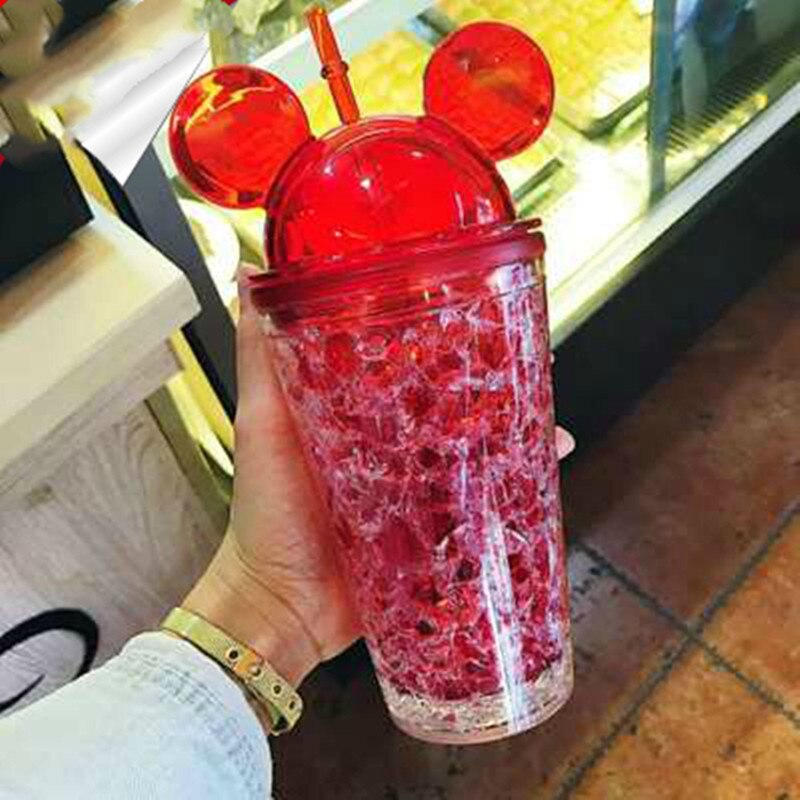 Odd refrigeration sippy cups crushed ice cup plastic cup children adult students with fruit juice cup ice cool summer