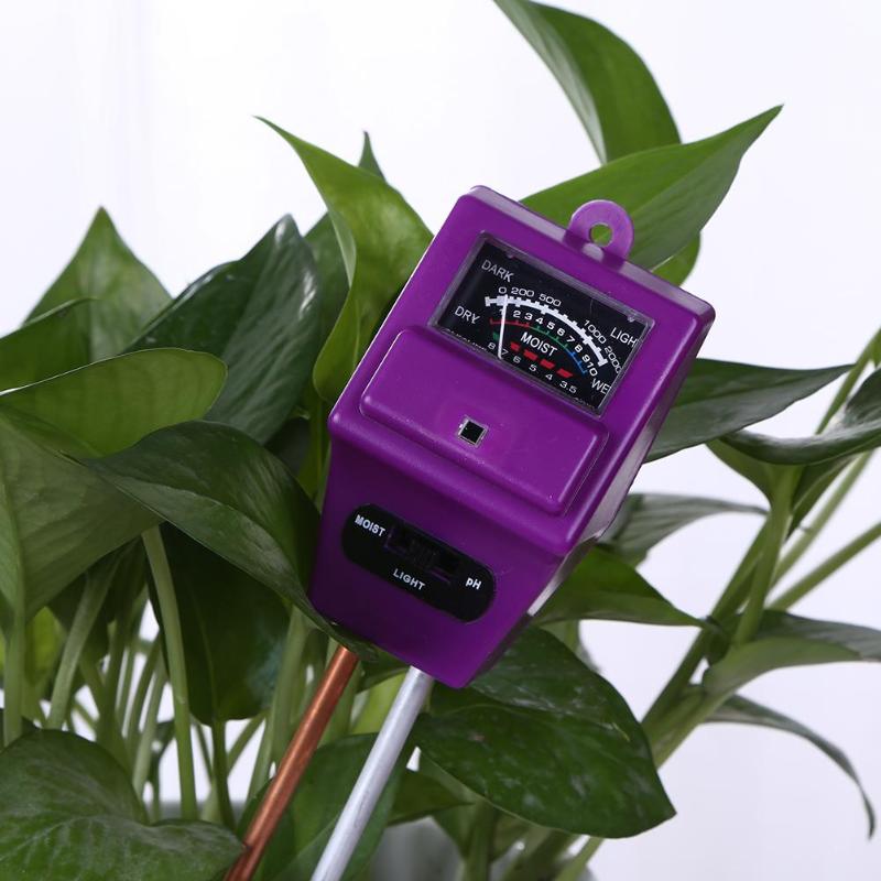 Medidor de PH del suelo 3 en 1, higrómetro para maceta de flores, probador de suelo para crecimiento de plantas, medidor de intensidad de luz de humedad, instrumento, herramientas de jardín