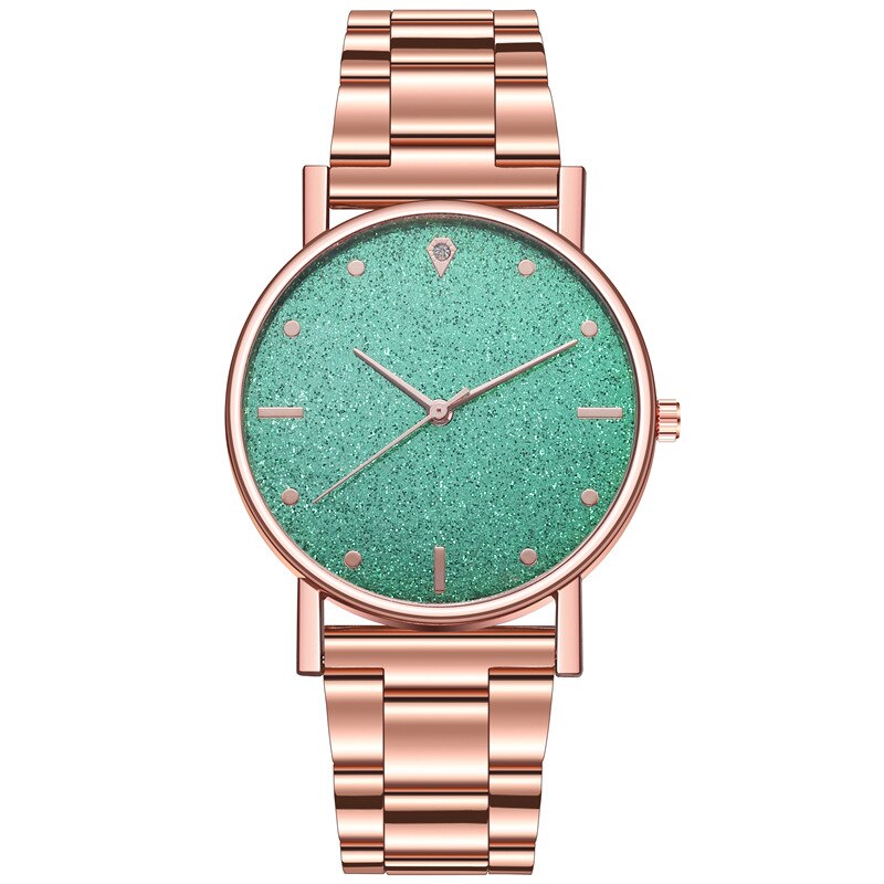 WOKAI – montre à Quartz en acier inoxydable pour femmes, de luxe, étanche, , nouveauté: green