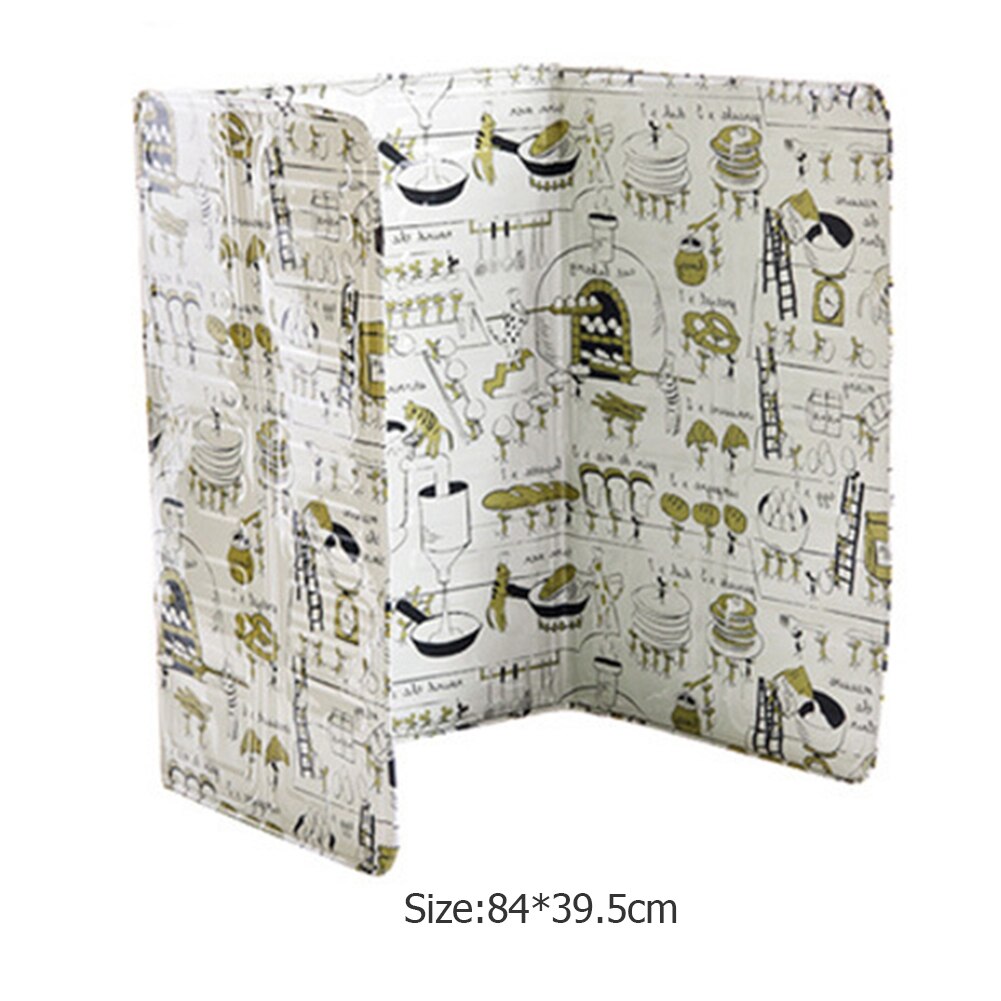 Aluminum Foldable Kitchen Gas Stove Baffle Plate Oil Splash Scald Proof Board Kitchen Gas Stove Oil Removal Cooking Guard: Cat