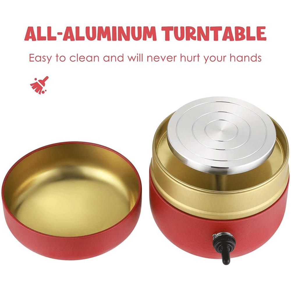 Portable Mini Electric Pottery Machine Home Pottery Drawing Machine DIY Ceramic Work Clay Art Craft For Children