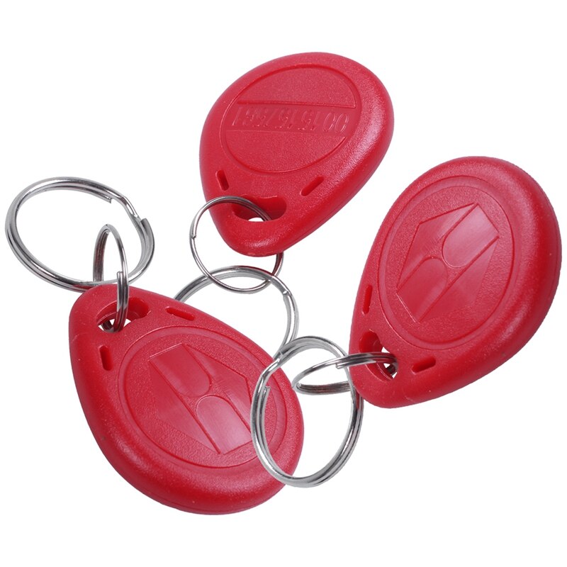 10 x 125 KHz RFID Keyboard Control Door Key Holder Red Card Identification