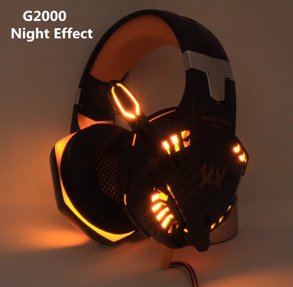 Kotion EACH G2000 Ordinateur Stéréo Écouteurs De Jeu Meilleur casque Basses Profondes Jeu Écouteurs casque avec Micro LUMIÈRE LED Pour PC Gamer