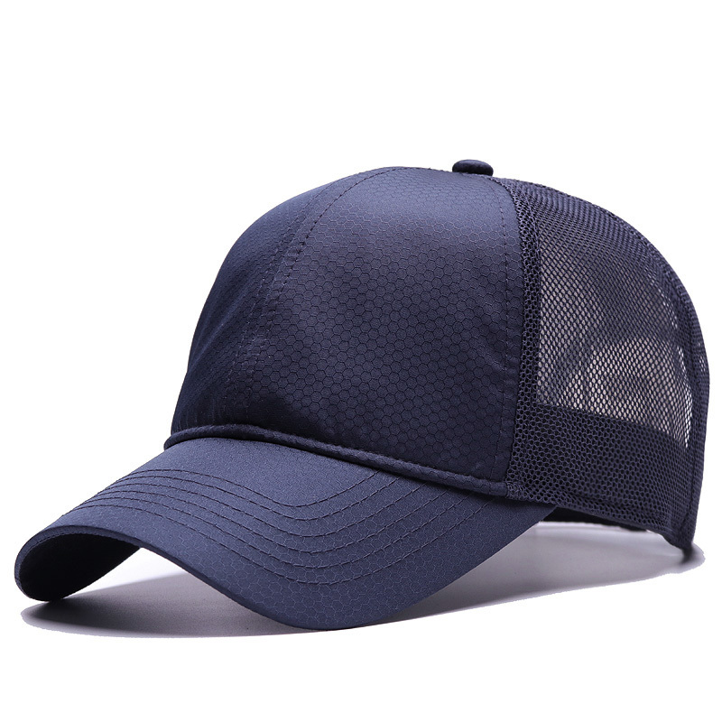 Grande Testa di Uomo Più Il Formato Donne del Berretto Da Baseball Della Maglia di Estate Del Cappello Del Sole Degli Uomini Cappelli di Snapback M 55-60 centimetri L 60-64 centimetri: navy blue / 55 to 60cm