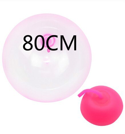 Magic Ball Bubble Giant Amazing Bubble Ball Blow Up Balloons Toy Fun Party Summer Game Bubble Ball Stress Ball Outdoor: 80CM PINK
