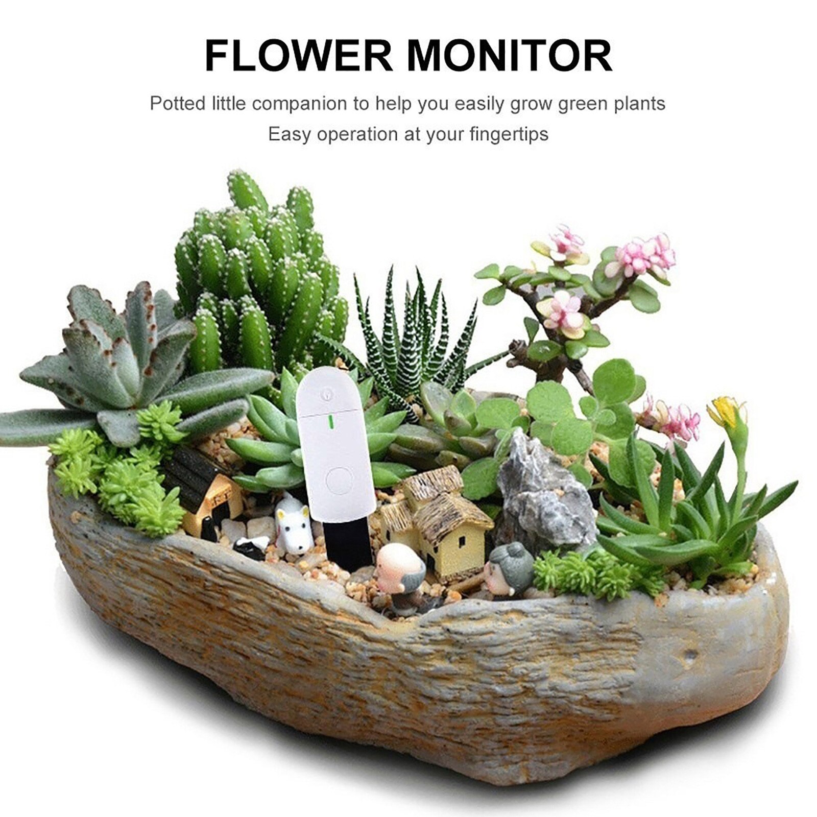 Soil Moisture Sensor Monitor Waterproof Compact Indicator Light Soil Hygrometer Humidity Plants Flowers Moist Testing Instrument