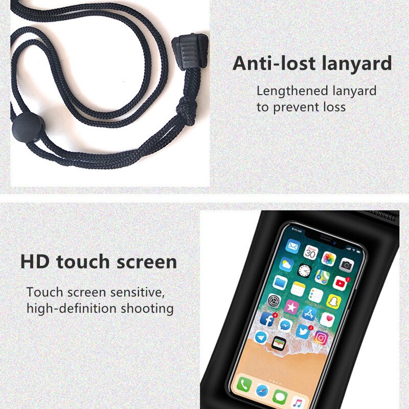 Bolsa de aire impermeable para teléfono móvil, funda de PVC para iphone 11 12 pro max, bolsa de buceo en Seco Bajo el agua, funda para teléfono deportivo