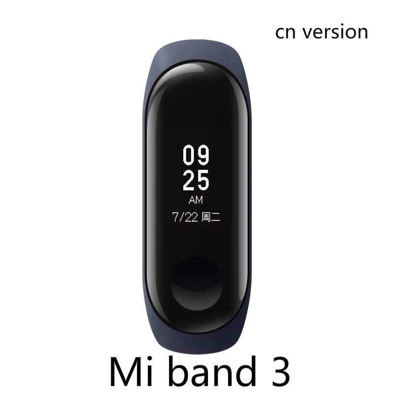 Xiaomi mi band 5 global version band 4 band 3 smart armband färgglad skärm puls fitness bluetooth vattentät sömnmonitor: Mi band 3