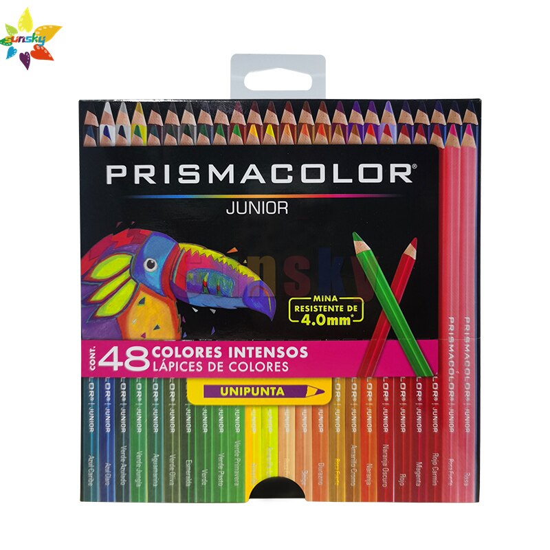 Eua 12 15 24 36 48 cor original prismacolor júnior lapis de cor sanford zero alunos iniciantes básicos pintura lápis conjunto oleoso