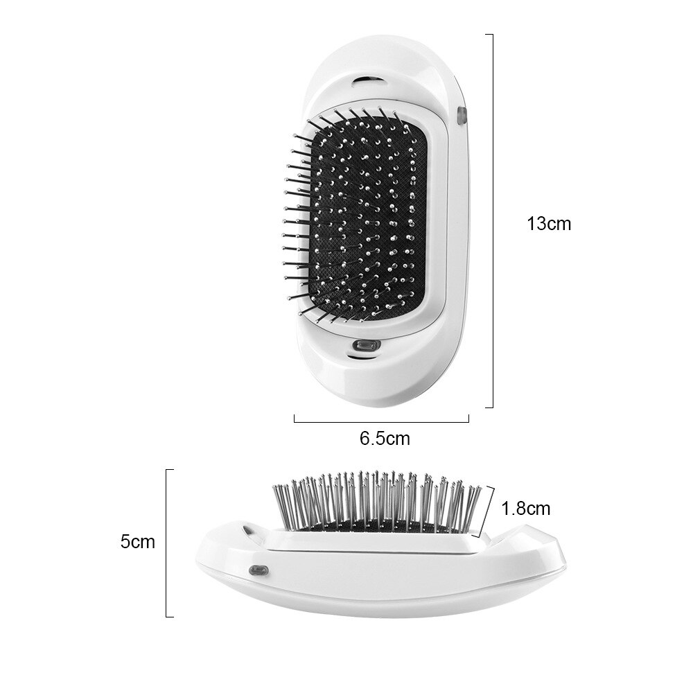 Ionic Hair Brush Portable Electric Hairbrush Anti Static Magic Negative Ion Hair Massage Comb No More Frizz Scalp Massager