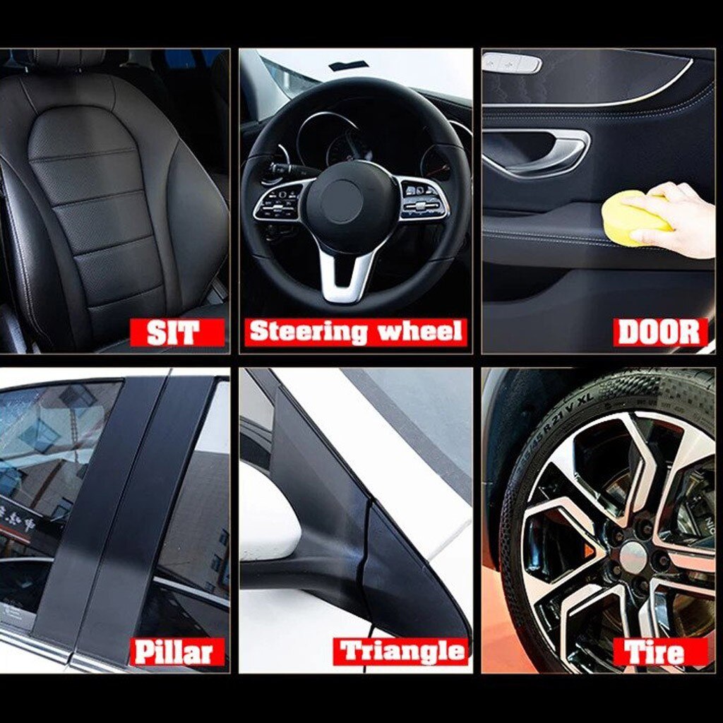 Pâte de revêtement pour intérieur automobile, 120ml, revêtement pour rénovation du cuir, Agent d&#39;entretien, plastique anti-vieillissement, rafraîchissement de la surface de la voiture