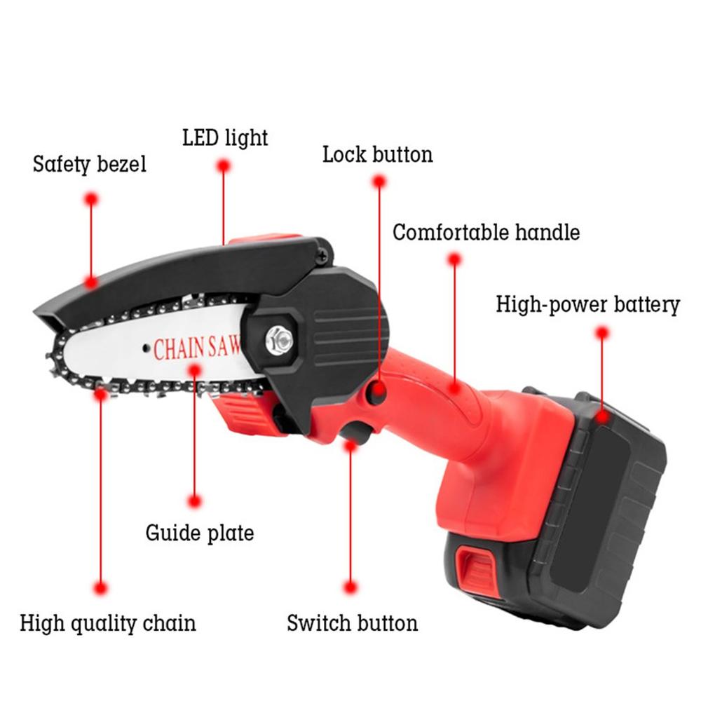 Mini Portable Electric Pruning Saw Electric Saws Woodworking Electric Saw Garden Logging Mini Electric Chain Saw Lithium Battery