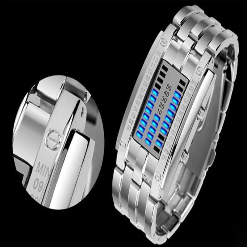 Mannen Armband Sport Horloges Mannelijke Klok Relogio Masculino Luxe Heren Rvs Datum Digitale Led Armband Sport Horloges