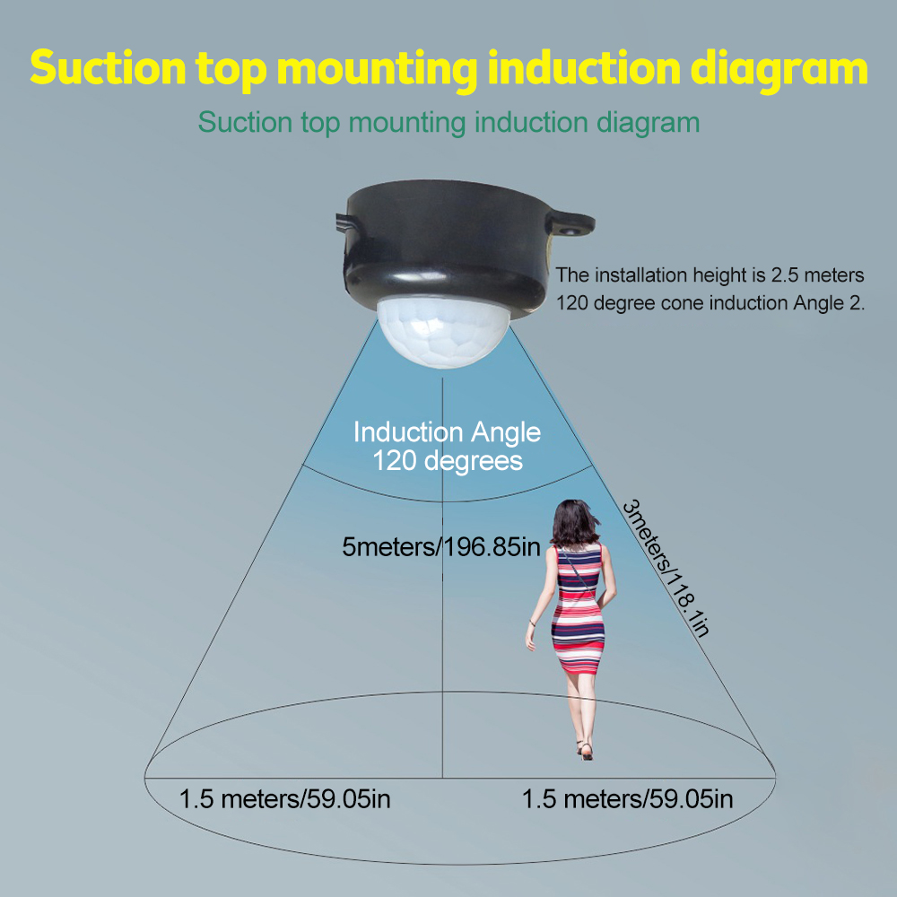 USB Body Infrared PIR Motion Sensor Switch DC5V12V24V Human Motion Sensor Detector DC Switch For LED Light