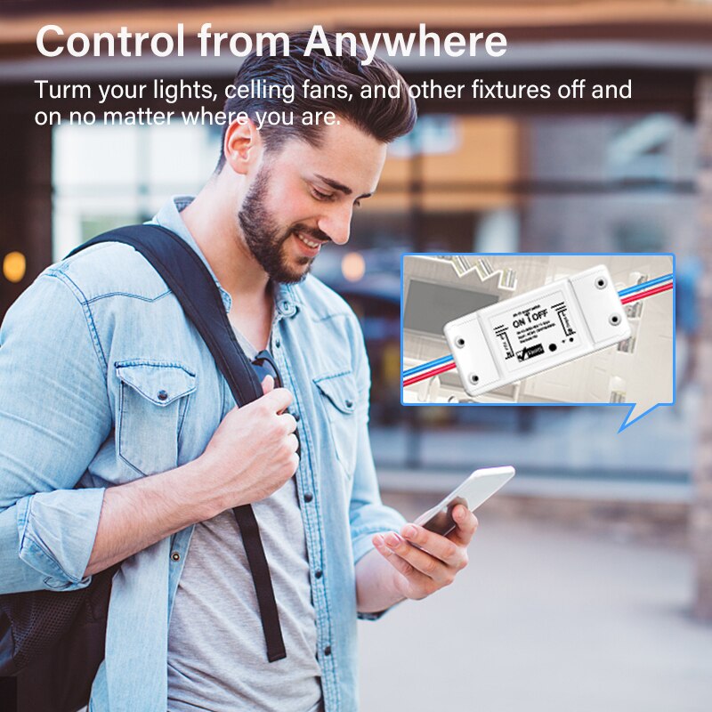 Wifi / Bluetooth Smart Light Switch Smart Home Breaker Tuya Smartlife App Wireless Remote Control Wokrs With Alexa Google Home