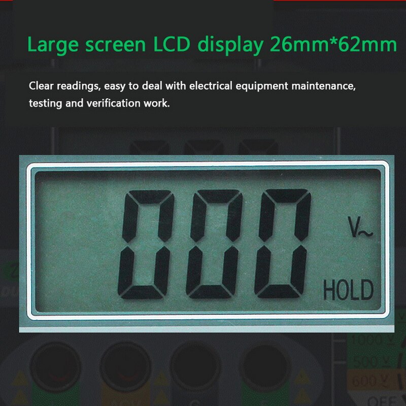 0-2000 Ohm Digital Earth Ground Resistance Tester Portable Real Digital Earth Meter 0.01Higher Accuracy Simple to Operate