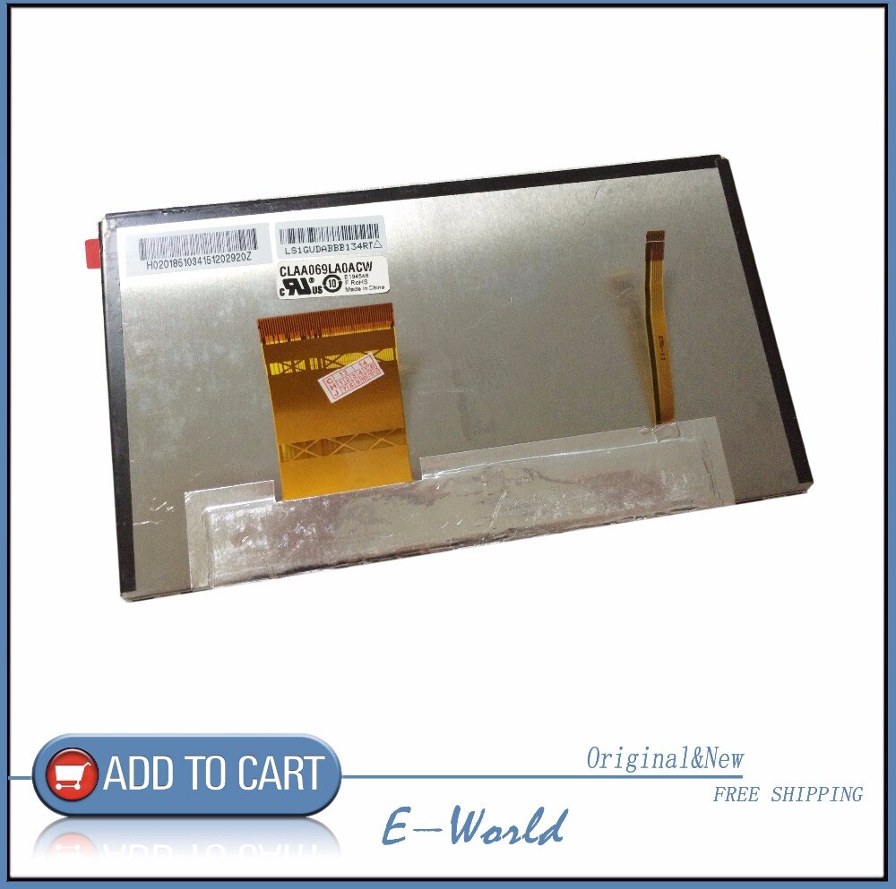 Original 7inch LCD Display Repair Replacement CLAA069LA0ACW For BYD S6 Car DVD GPS Navigation LCD Screen