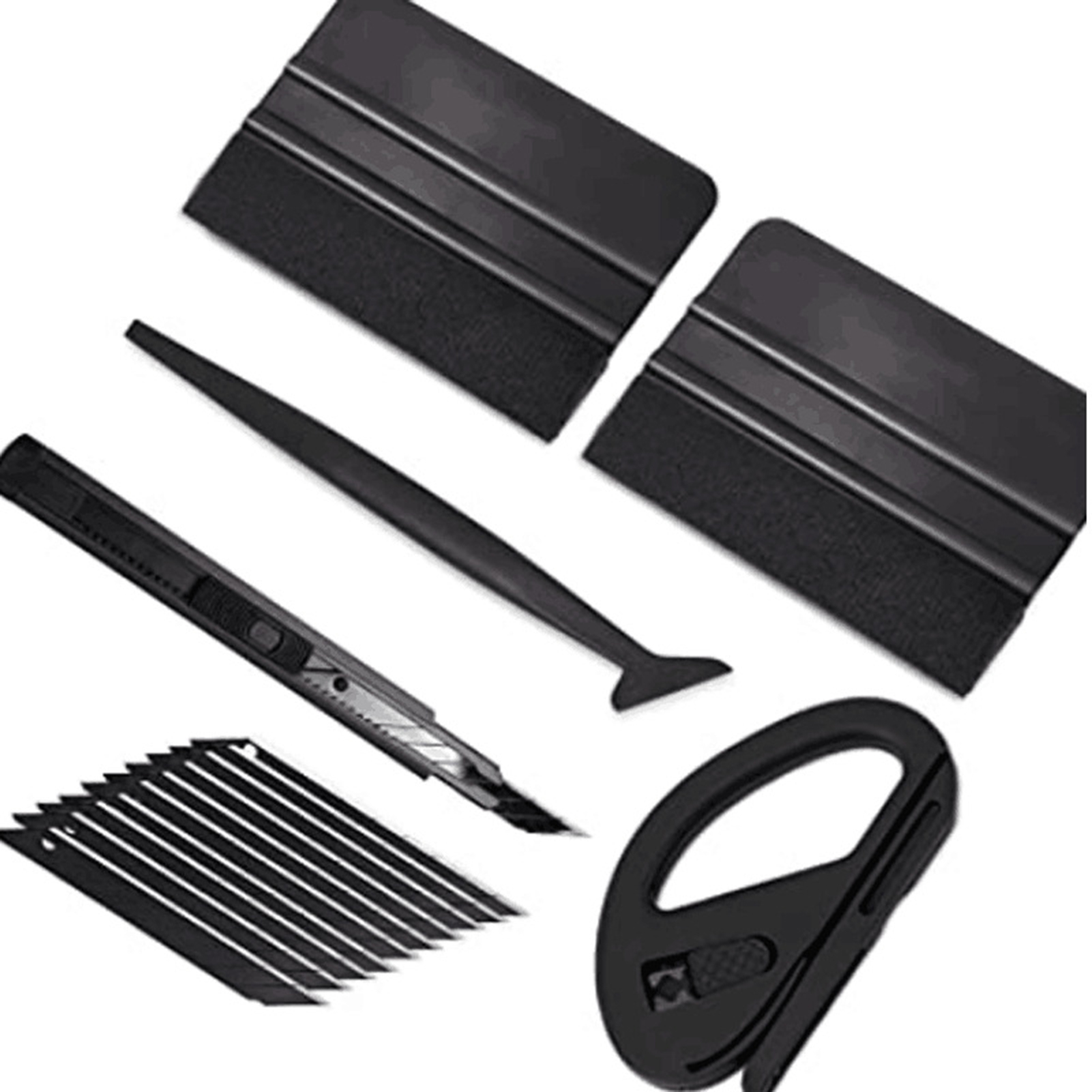 Coupe-papier d'emballage Snitty, coupe-Film vinyle de sécurité, outil de coupe en Fiber de carbone, coupe-enveloppe, outils de teinte pour fenêtre de voiture, 1/2 pièces: jaune clair