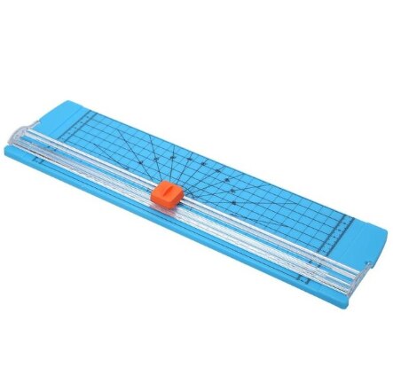 Tragbare A4 Papier Cutter foto Schneidemaschine Art DIY handgemachte Atlas Foto Zauberstab Papier Cutter geben weg 5 stücke Ersatz klinge: Blau