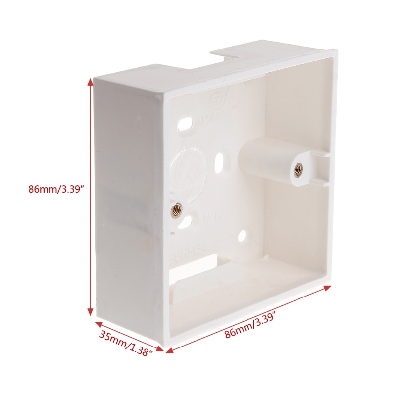 86 Type Switch Socket Base Outfit Junction Box Surface Mount Bottom Box Wall Switch Socket Dark Box White