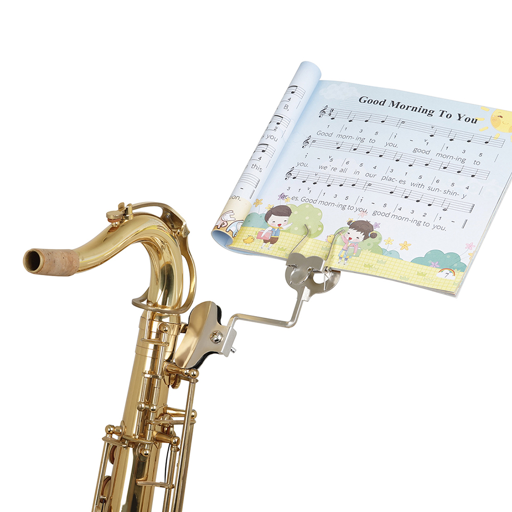 Pocket Trumpet Clip Sheet Music Holder Clip-on Stand Saxophone Trumpet Trombone Clarinet Marching Spectrum Clamp-On