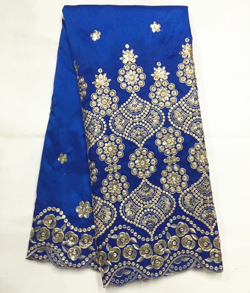 African George Wrapper Blue George Lace Fabric African George Fabric for Dress 5 yards/lot